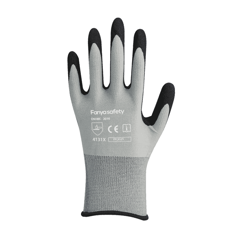 Lapisan nilon/spandeks 15G dengan lapisan nitril berpasir