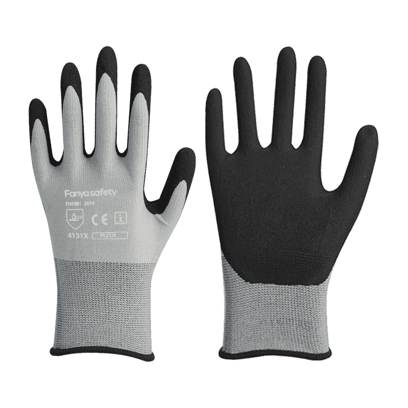 Lapisan nilon/spandeks 15G dengan lapisan nitril berpasir