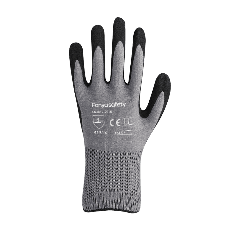 Lapisan nilon/spandeks 15G dengan lapisan nitril berpasir