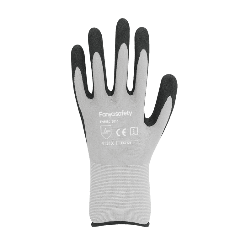 Lapisan nilon/spandeks 15G dengan lapisan nitril berpasir