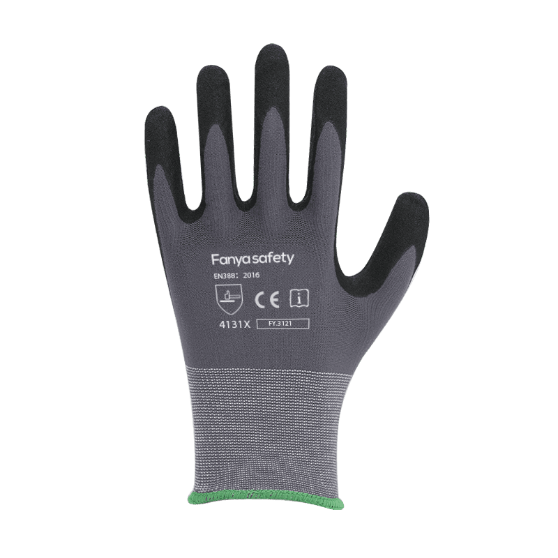 Lapisan nilon/spandeks 15G dengan lapisan nitril berpasir