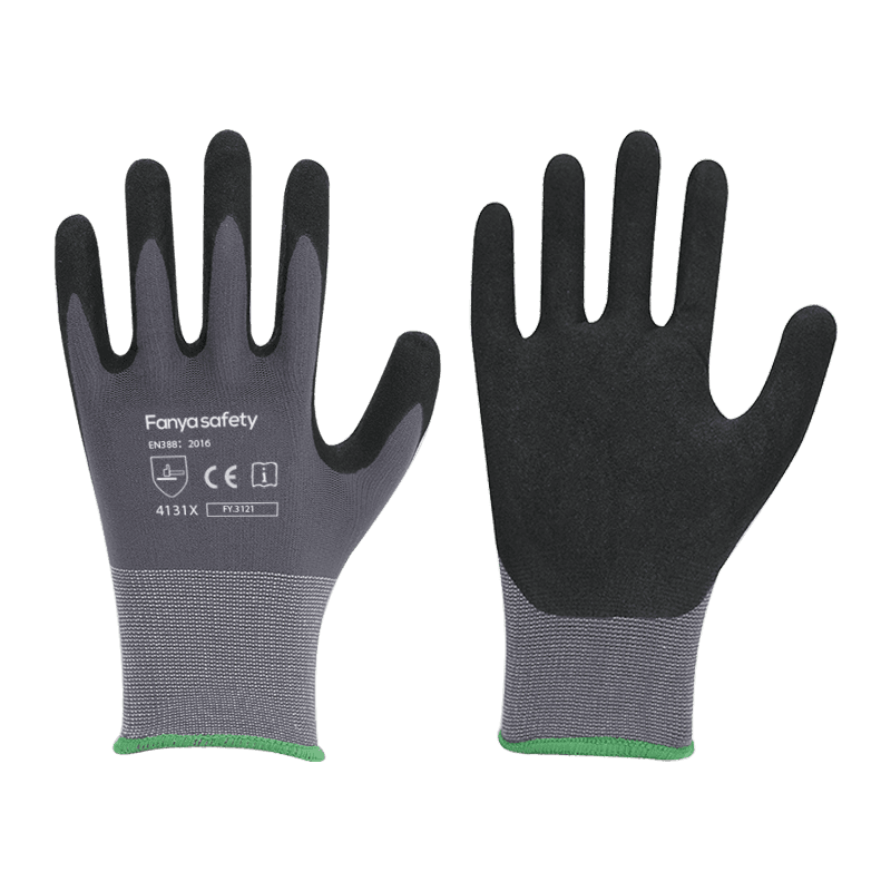 Lapisan nilon/spandeks 15G dengan lapisan nitril berpasir